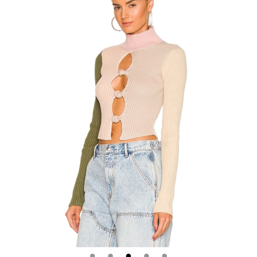 GUIZIO | rib long sleeve sweater